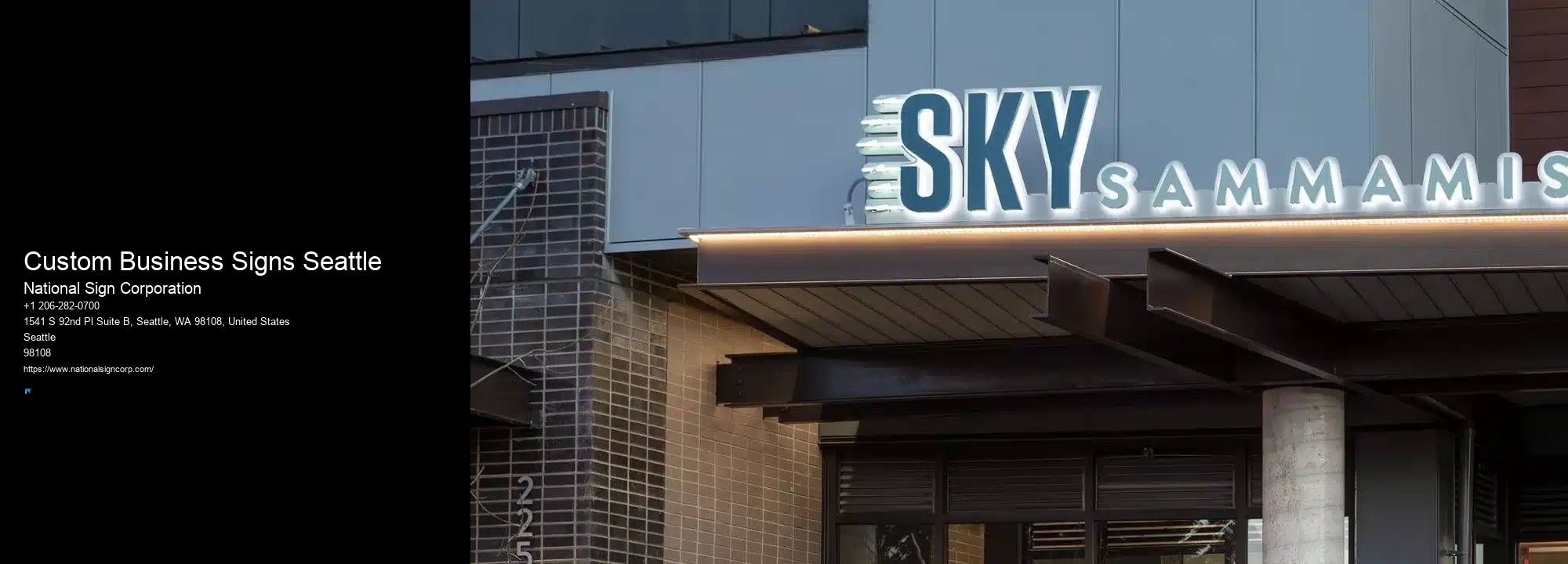 Directional signs Custom Business Signs Seattle