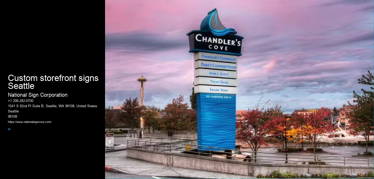 Custom business branding Custom storefront signs Seattle