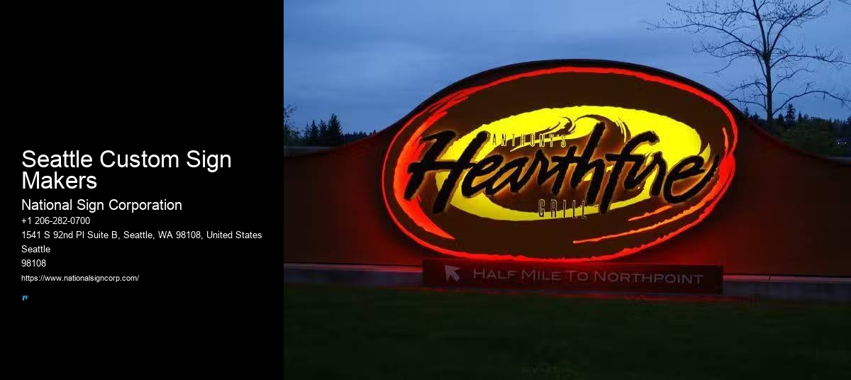 Professional Sign Company Seattle Custom Sign Makers, WA