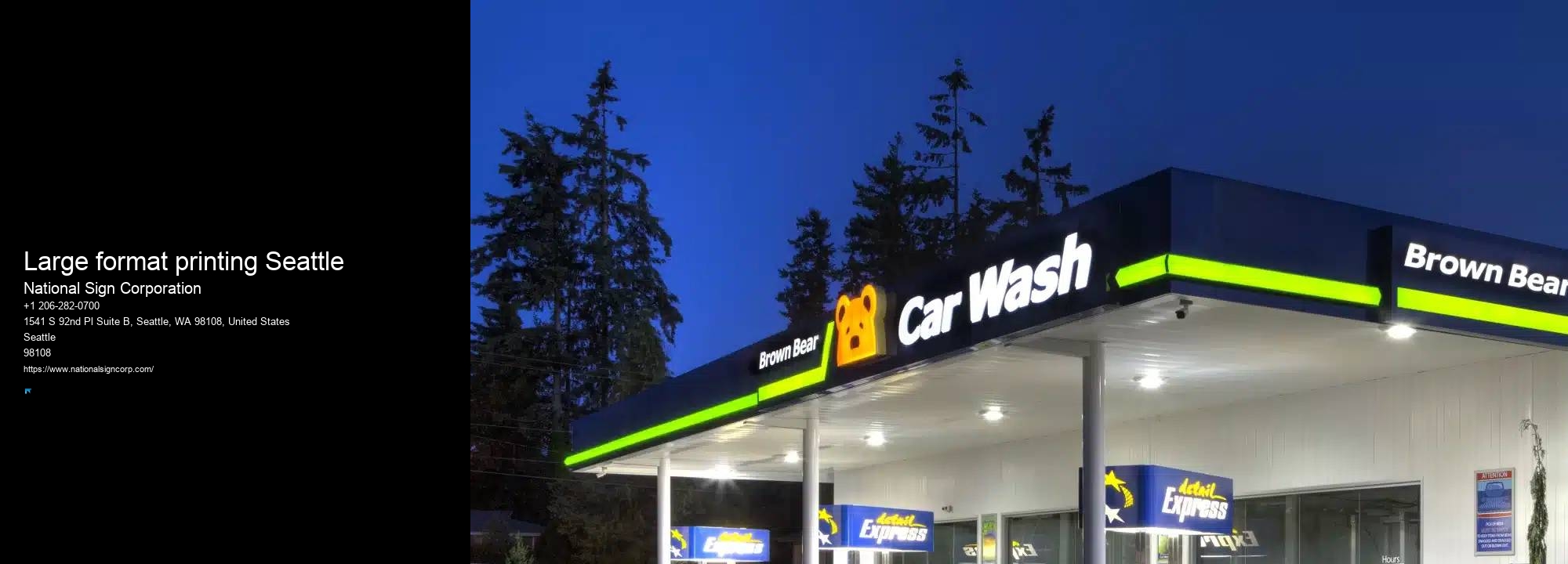 Sign Maintenance And Installation Large format printing Seattle