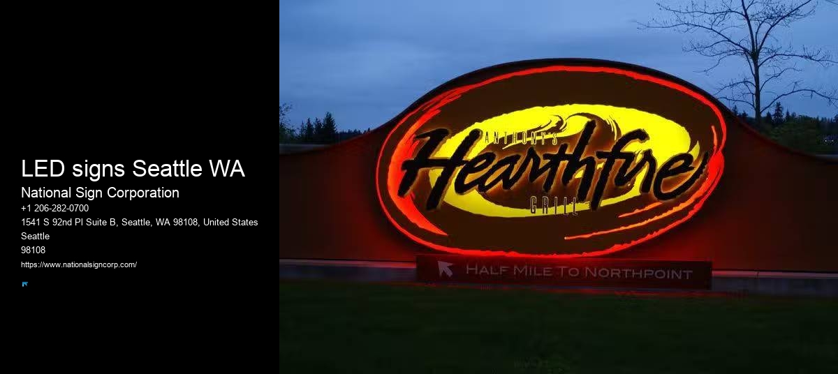 Custom Branding Signs LED signs Seattle WA