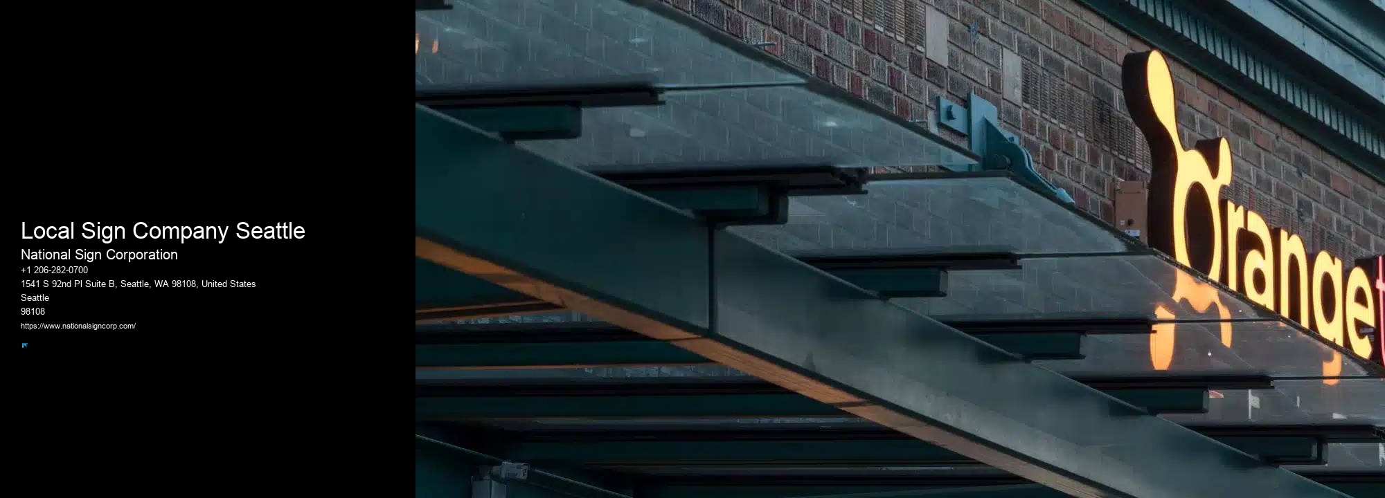 Local Sign Company Seattle Office Sign Installers