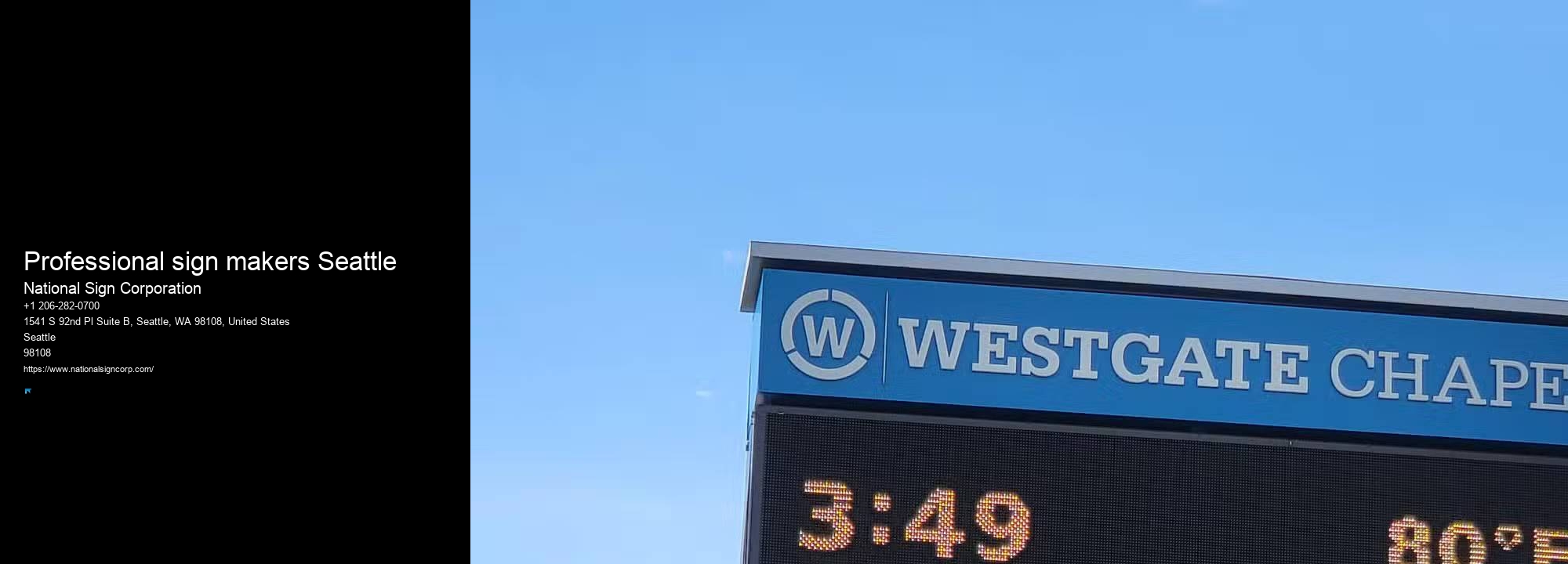 Professional sign makers Seattle Signage Solutions