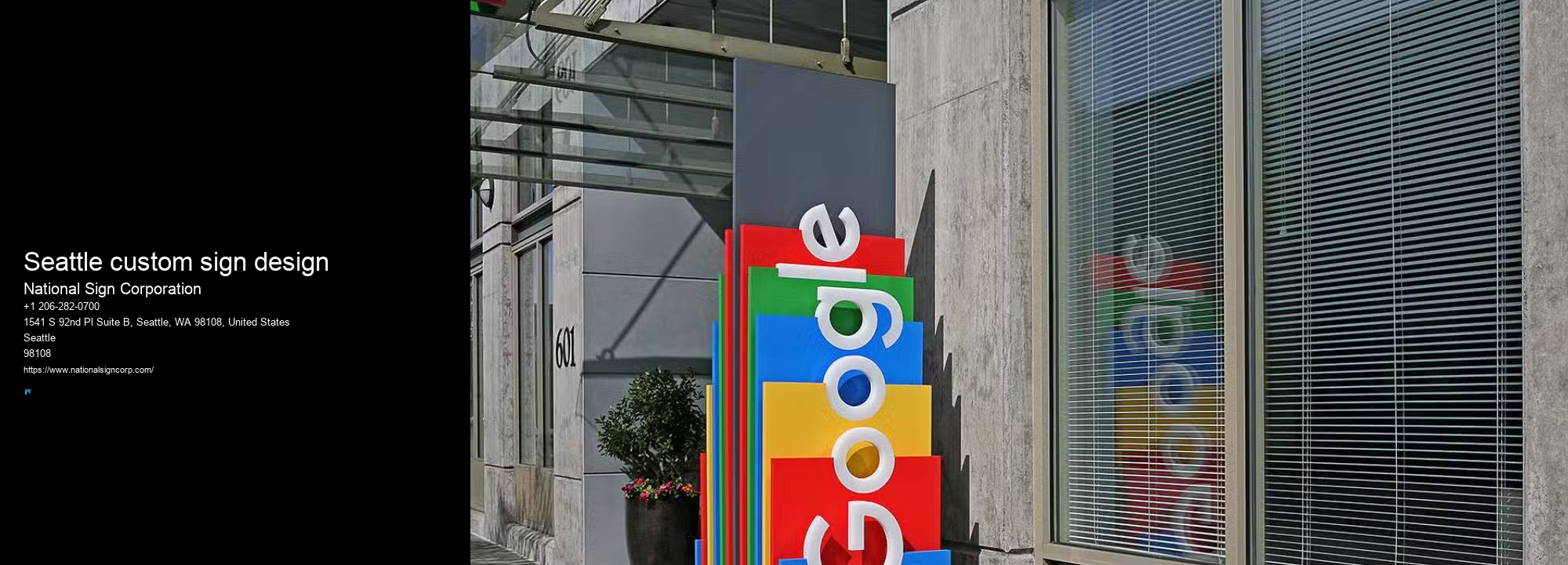 Custom Monument Signs Seattle custom sign design