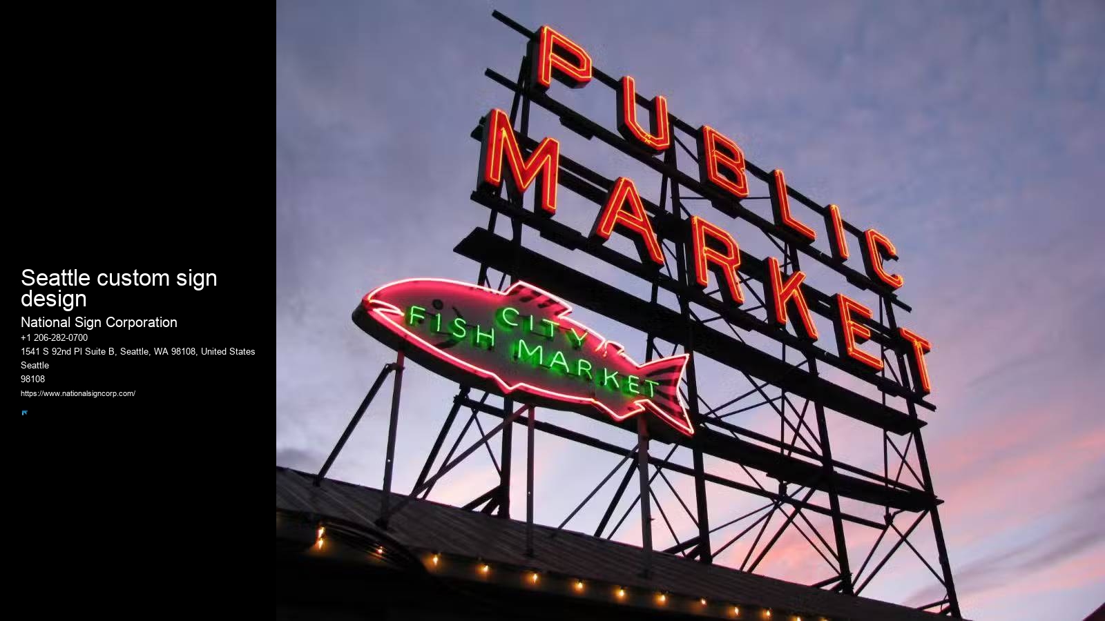 LED commercial signs Seattle custom sign design