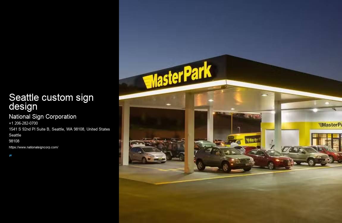 Seattle custom sign design Office Sign Installers