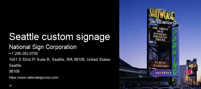 Mall Sign Installation Seattle custom signage