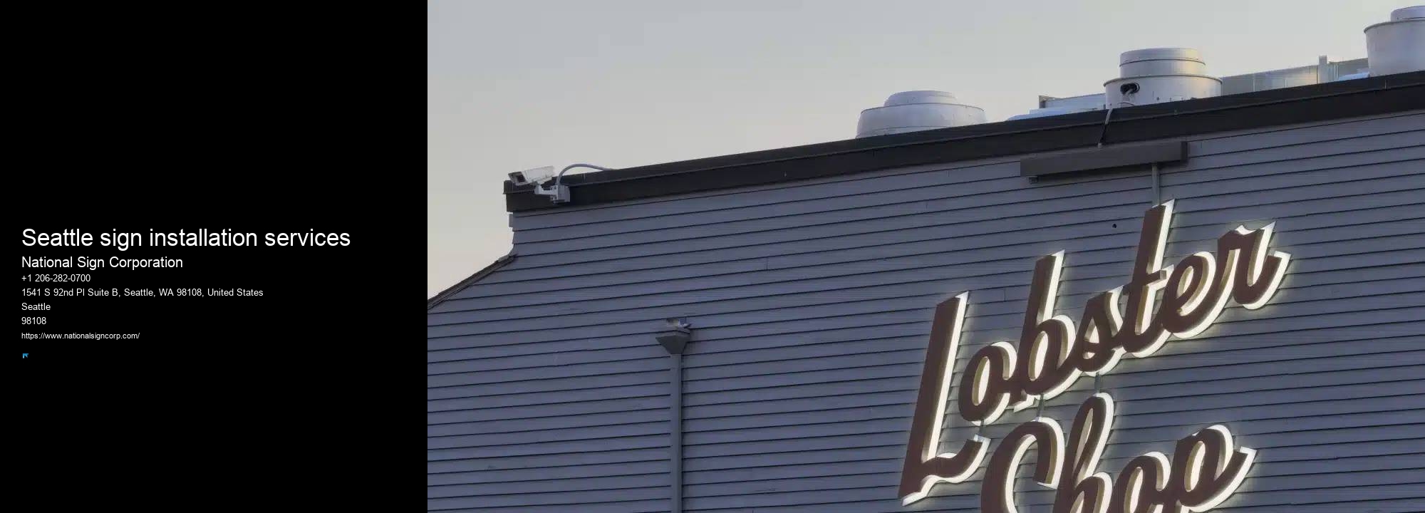 Commercial sign repair Seattle sign installation services