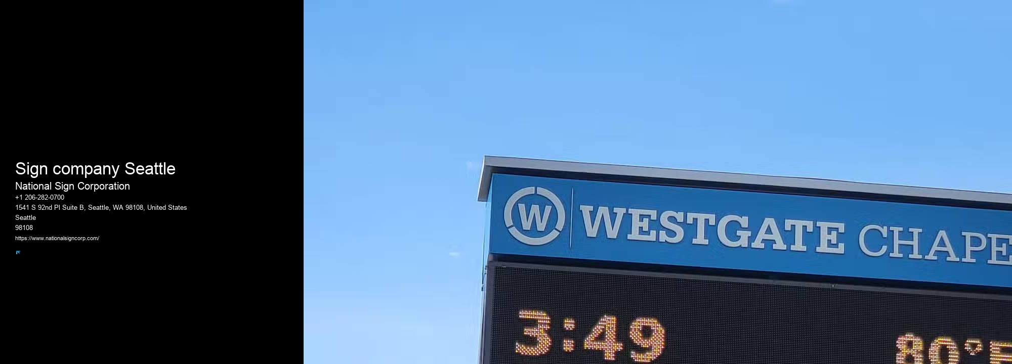 Custom LED signs Sign company Seattle