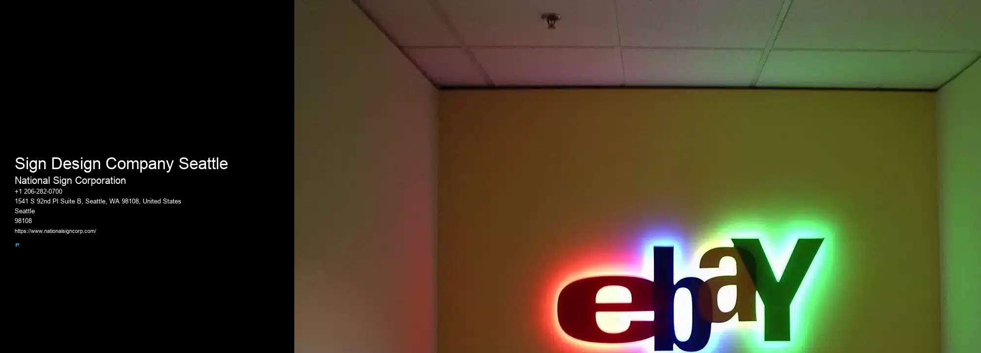 Sign Design Company Seattle interior signs