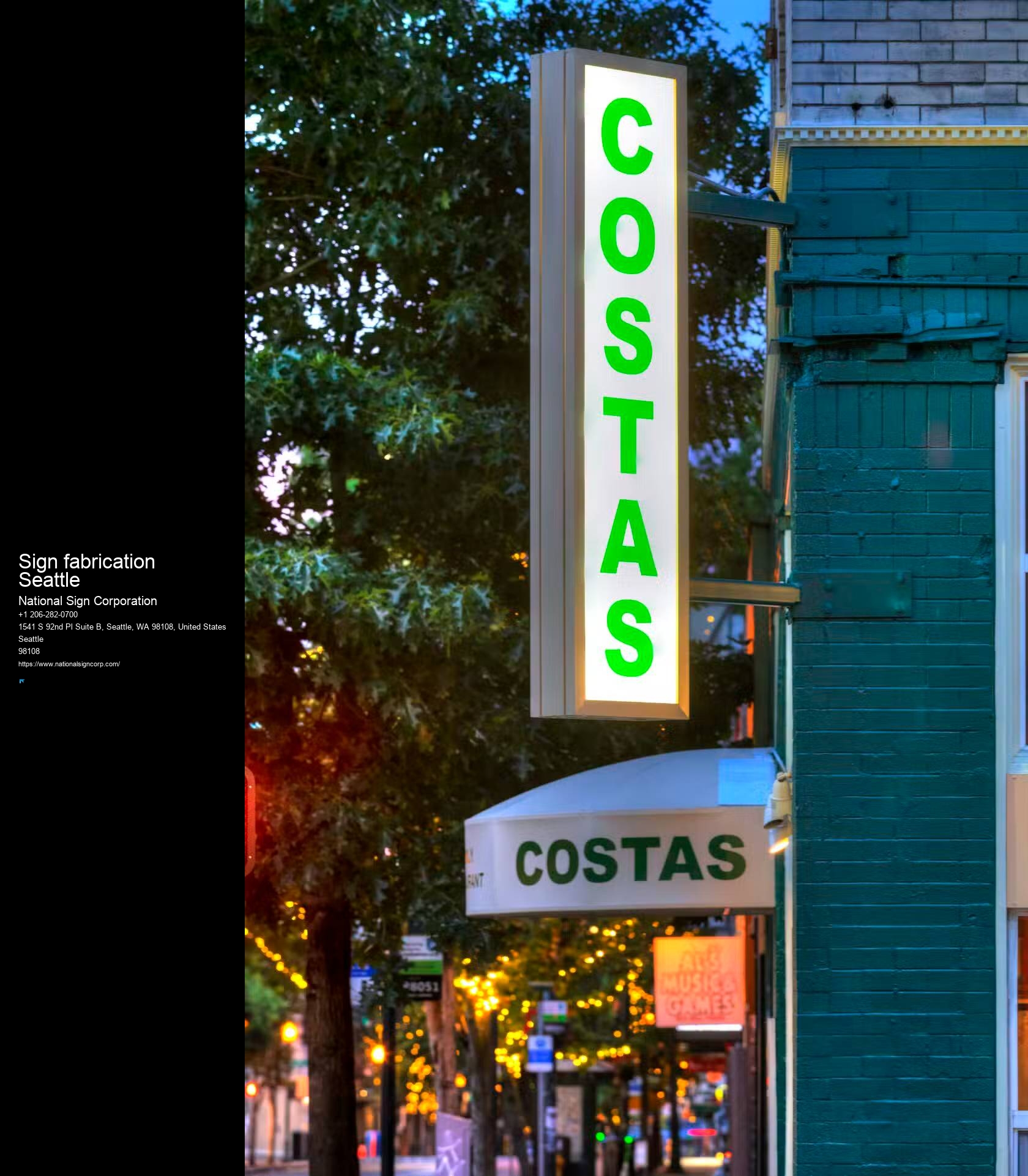 Signage companies Sign fabrication Seattle