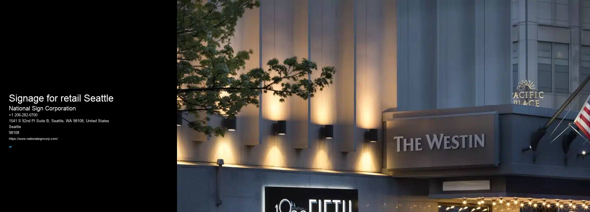 Business Signage Signage for retail Seattle Services