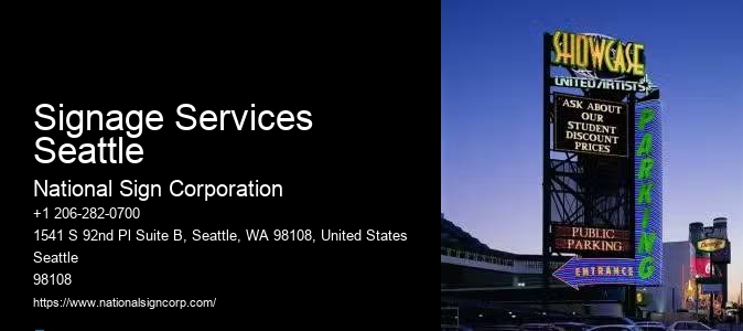Monument sign installation Signage Services Seattle