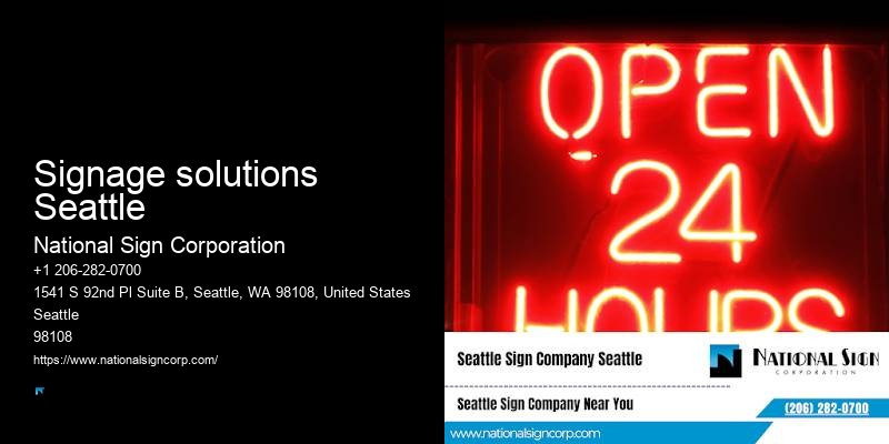 Business Sign Company Signage solutions Seattle, WA