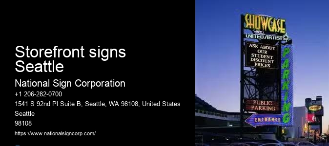 Custom Led Sign Installation Storefront signs Seattle