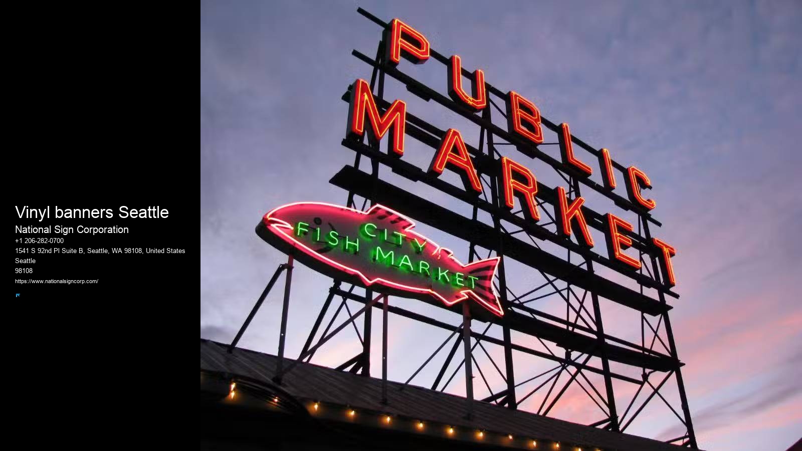 Commercial Signage Experts Vinyl banners Seattle