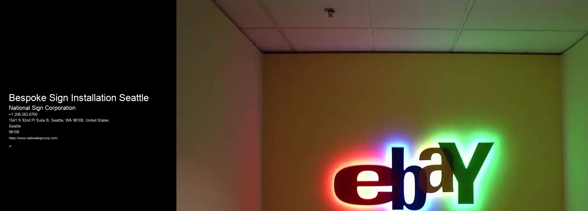 Led Sign Board Installation Bespoke Sign Installation Seattle