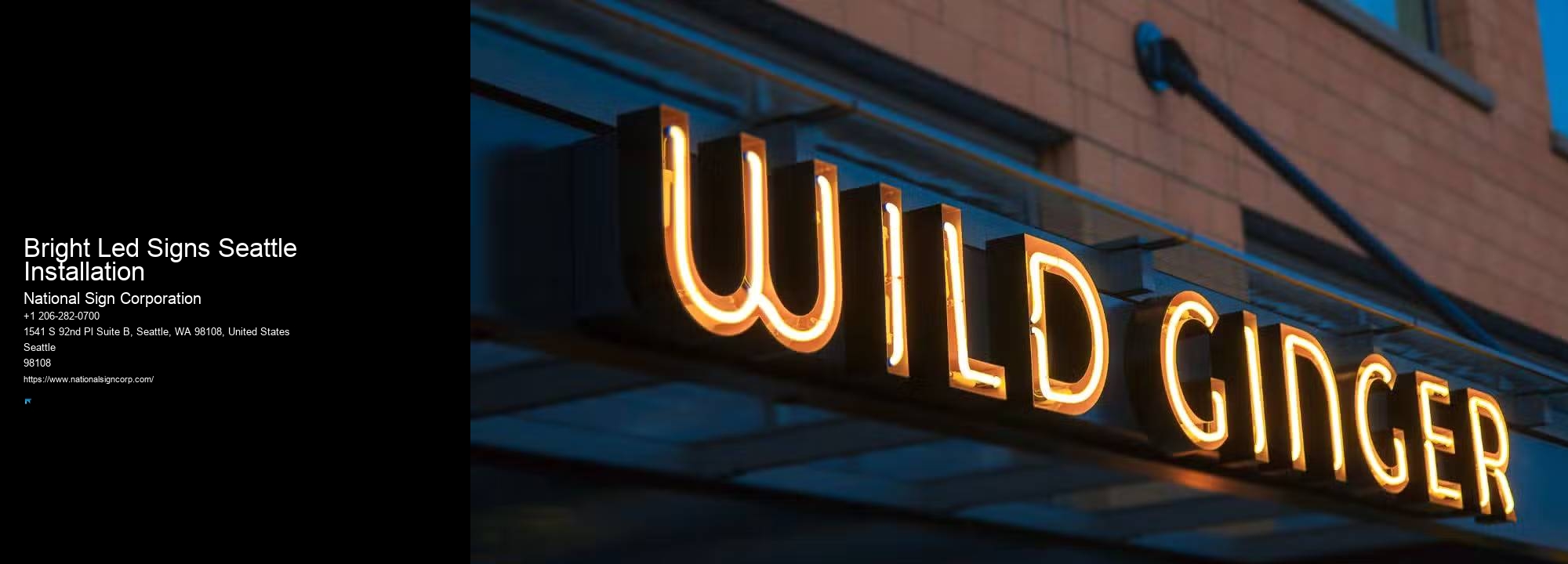 Professional Indoor Signage Bright Led Signs Seattle Installation