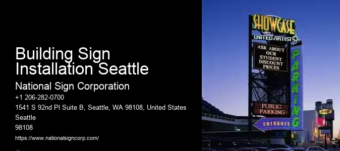 Corporate Sign Mounting Building Sign Installation Seattle