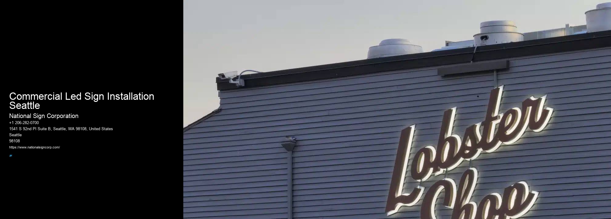 Commercial Led Sign Installation Seattle