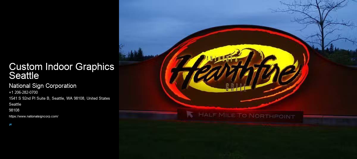 Outdoor Business Sign Installation Custom Indoor Graphics Seattle