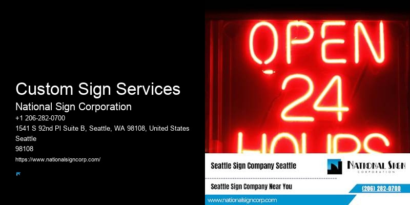 Large Format Sign Installation Custom Sign Services