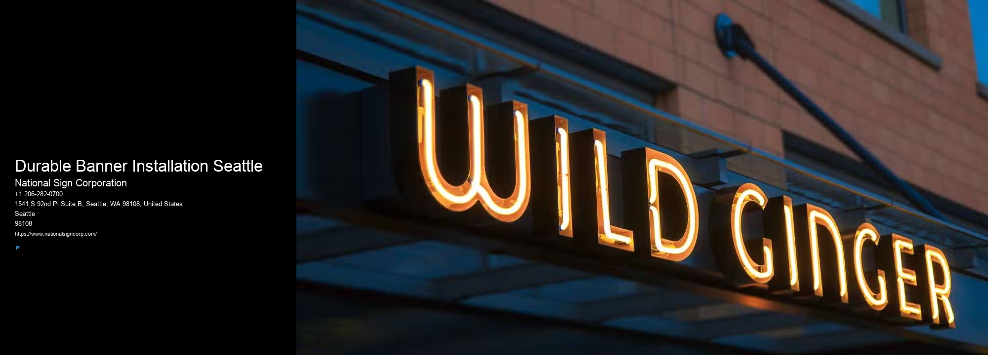 Affordable Outdoor Business Signs Durable Banner Installation Seattle