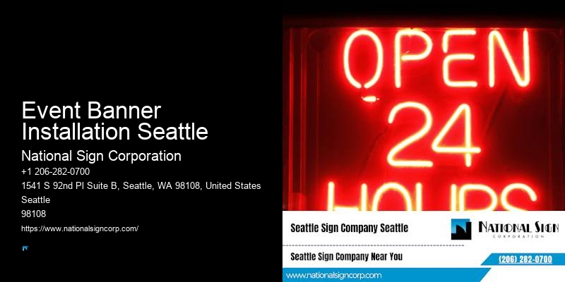 Outdoor Sign Hanging Event Banner Installation Seattle