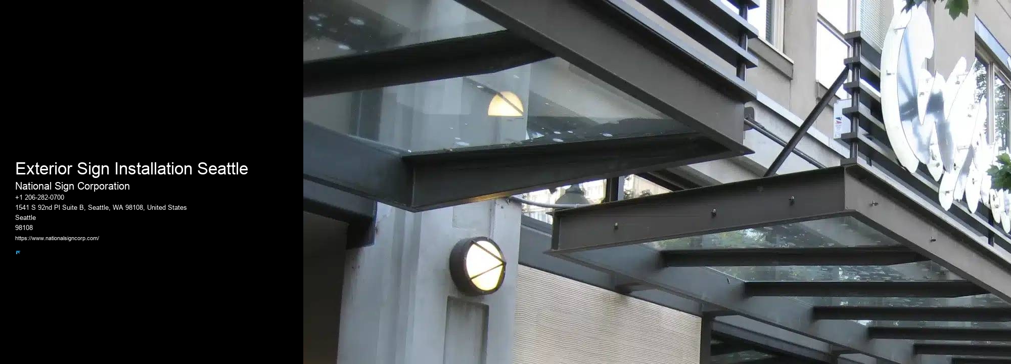 Affordable Sign Hanging Exterior Sign Installation Seattle