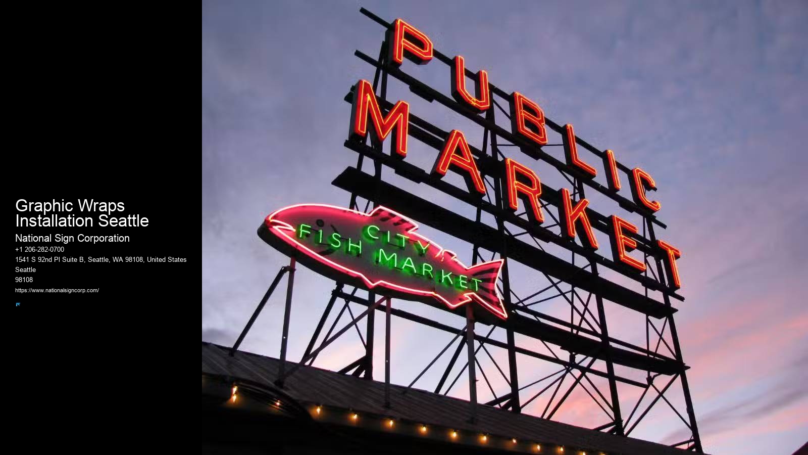 Affordable Energy-Efficient Advertising Signs Graphic Wraps Installation Seattle