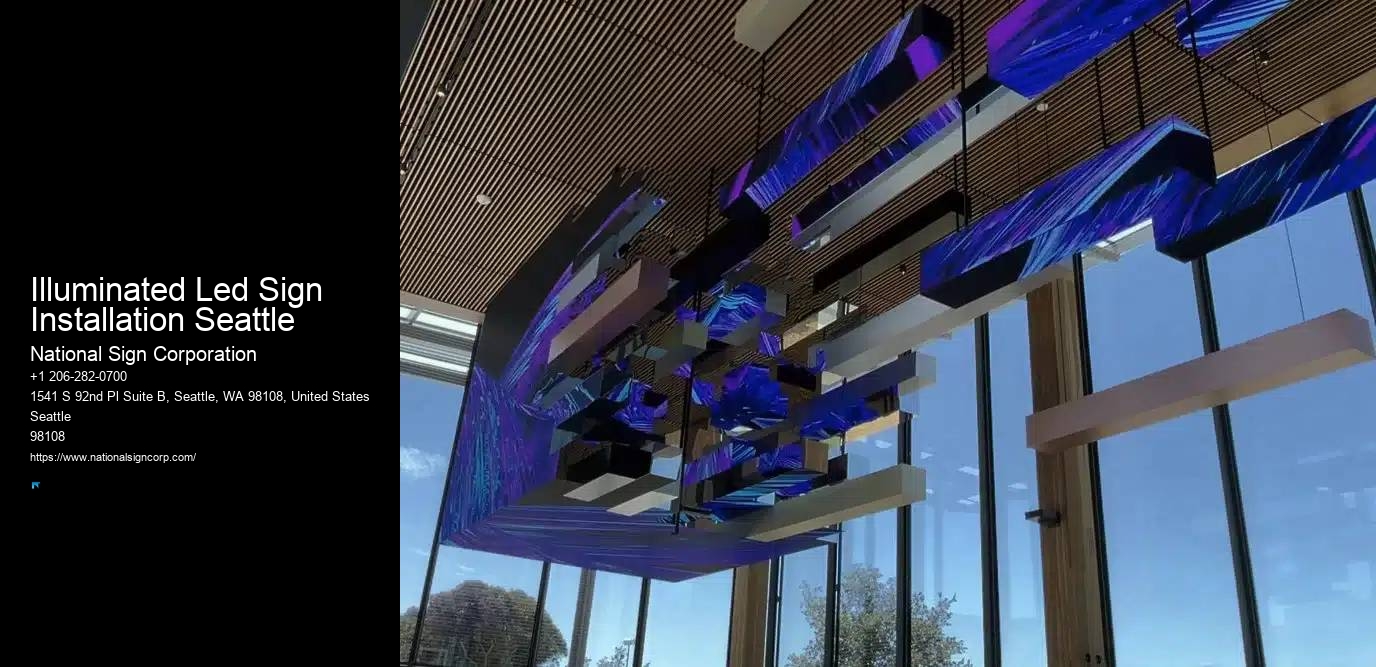 Commercial Outdoor Signs Illuminated Led Sign Installation Seattle