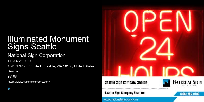Scrolling Led Lighting Signs Illuminated Monument Signs Seattle