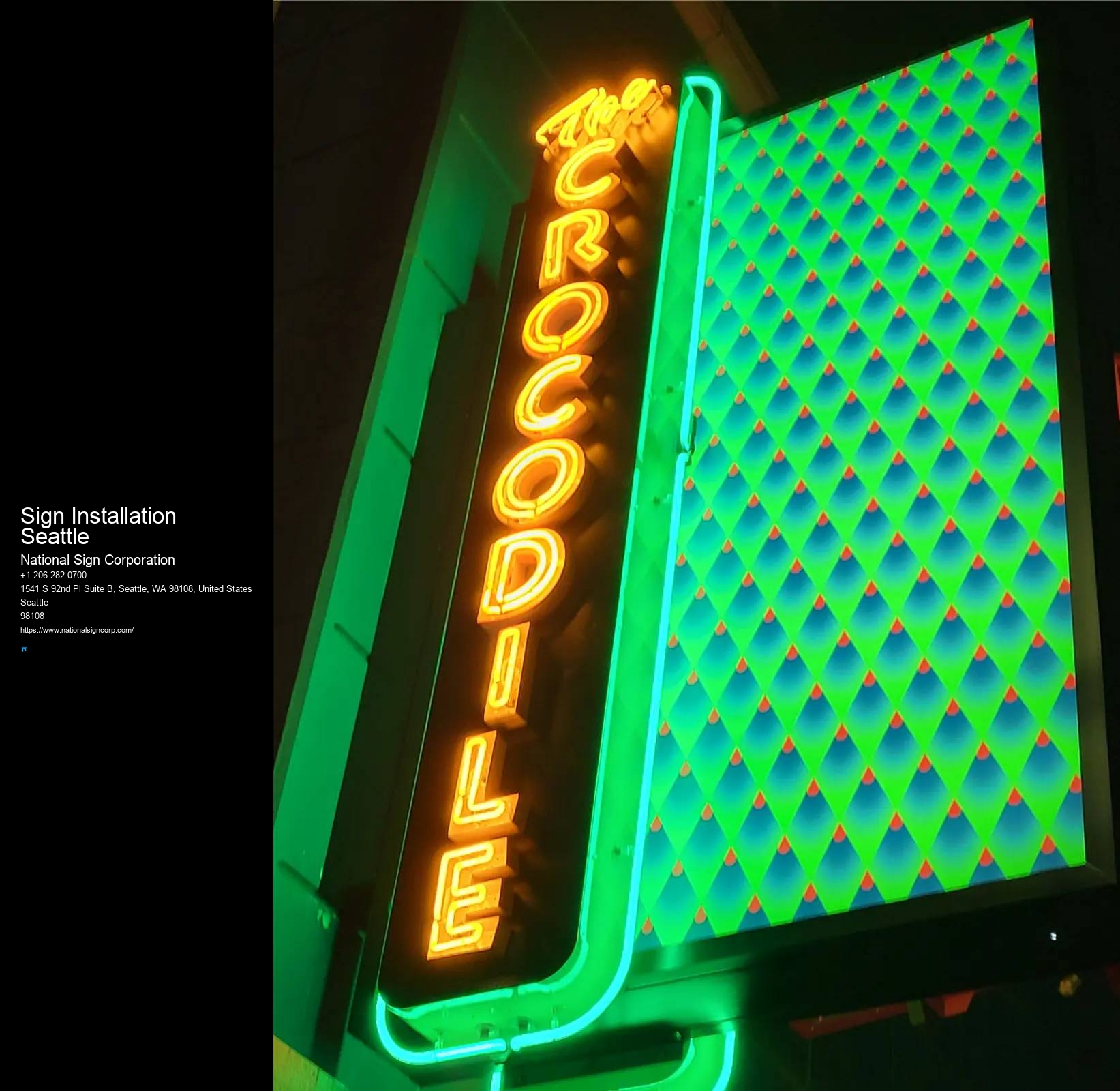 Professional Storefront Signs Sign Installation Seattle