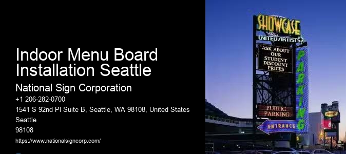Custom Business Led Lighting Indoor Menu Board Installation Seattle