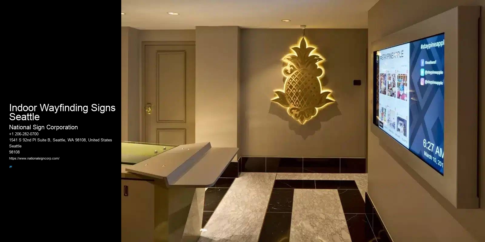 Sign Installation Companies Indoor Wayfinding Signs Seattle