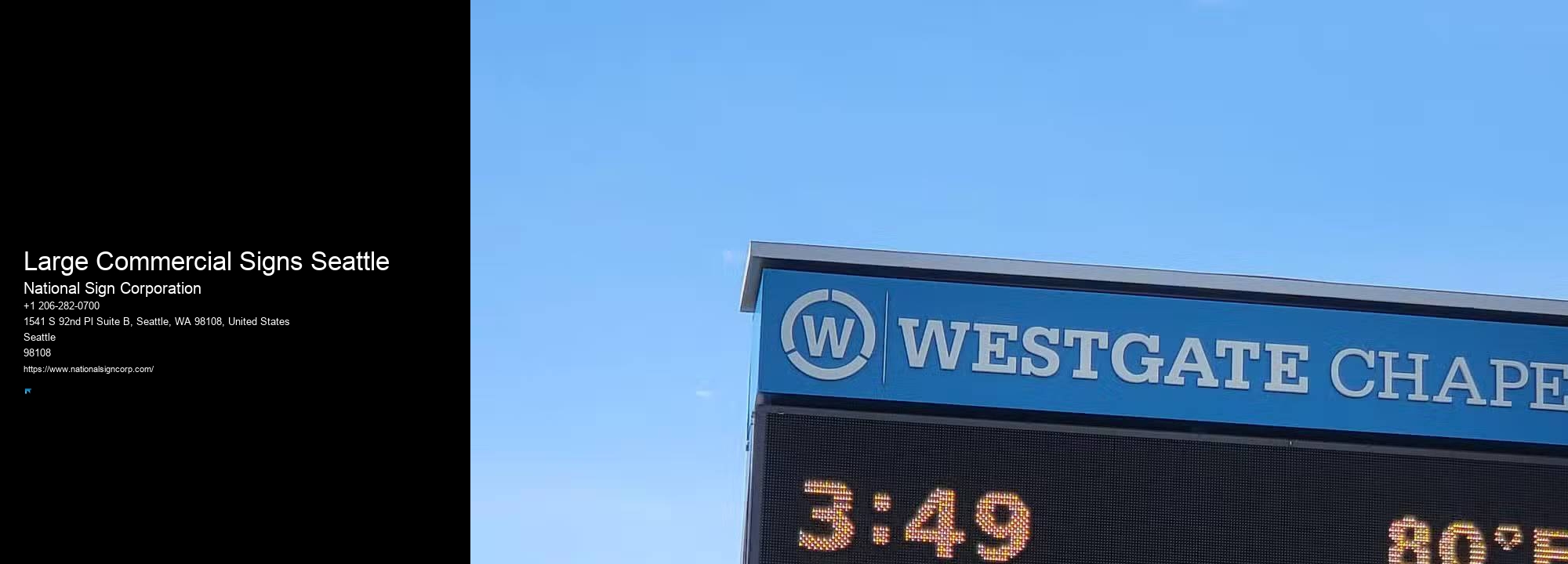Reliable Scrolling Led Signs Large Commercial Signs Seattle