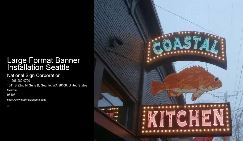Trusted Office Branding Signs Large Format Banner Installation Seattle