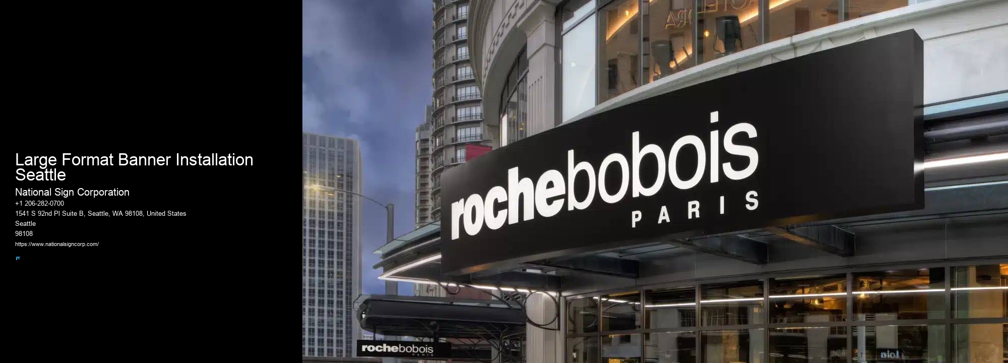 Experienced Local Sign Installers Large Format Banner Installation Seattle