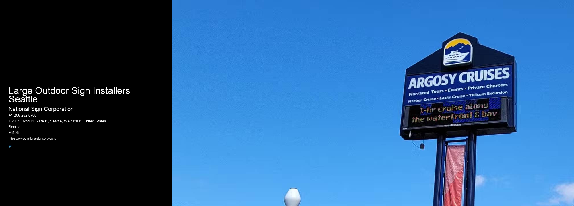 Outdoor Business Sign Installers Large Outdoor Sign Installers Seattle