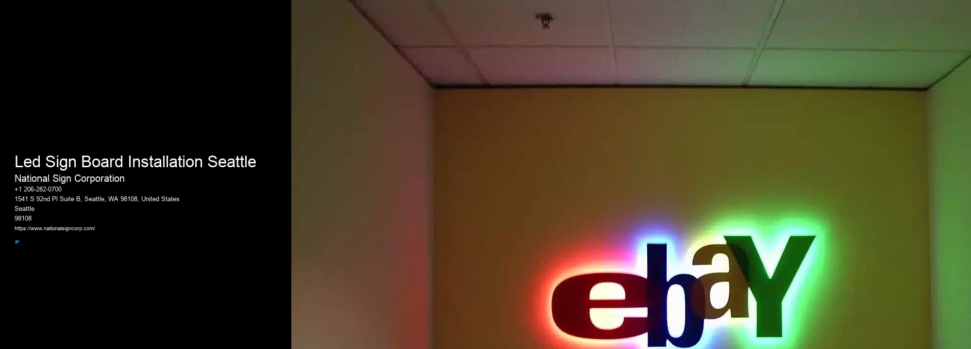 Trusted Indoor Sign Solutions Led Sign Board Installation Seattle