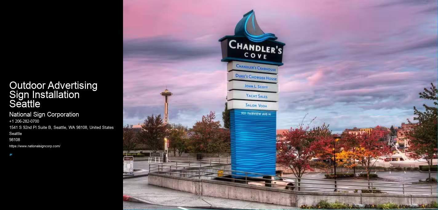 Bright Commercial Led Solutions Outdoor Advertising Sign Installation Seattle