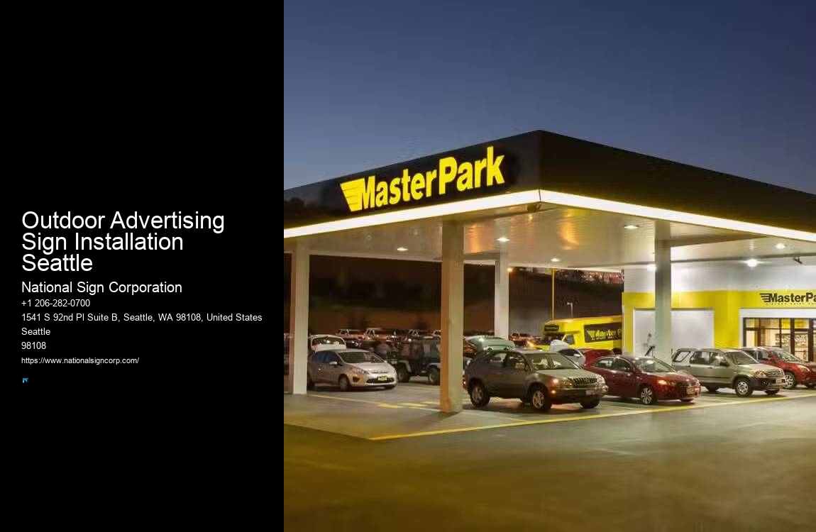 Affordable Energy-Efficient Advertising Signs Outdoor Advertising Sign Installation Seattle