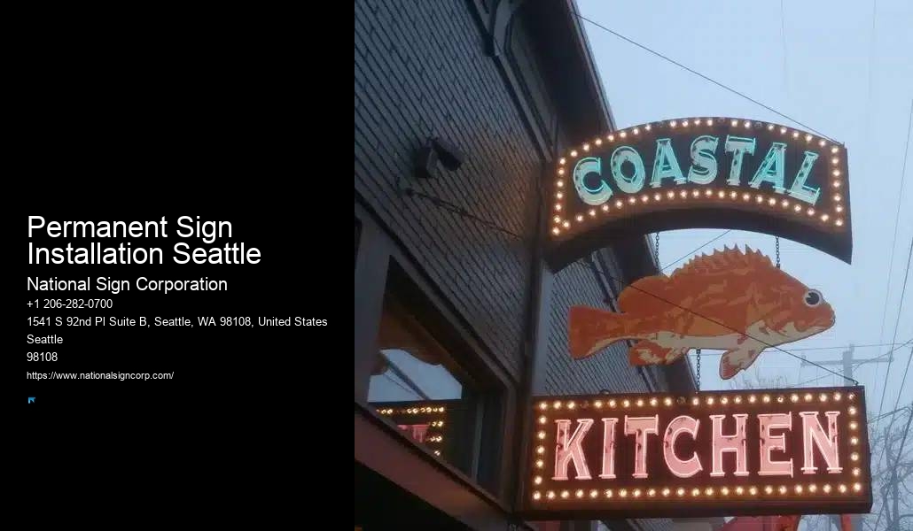 Durable Signage Installation Permanent Sign Installation Seattle