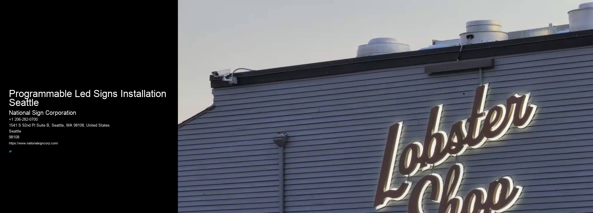 Programmable Led Signs Installation Seattle
