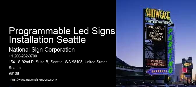 Professional Signage Experts Programmable Led Signs Installation Seattle