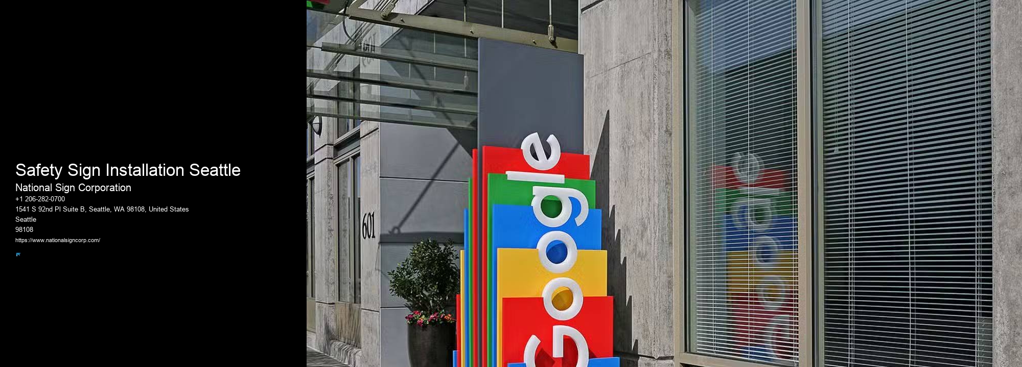 Roadside Sign Installation Safety Sign Installation Seattle