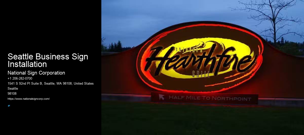 Large Format Graphics Seattle Business Sign Installation