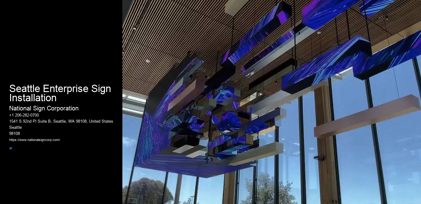 Scrolling Led Boards Seattle Enterprise Sign Installation