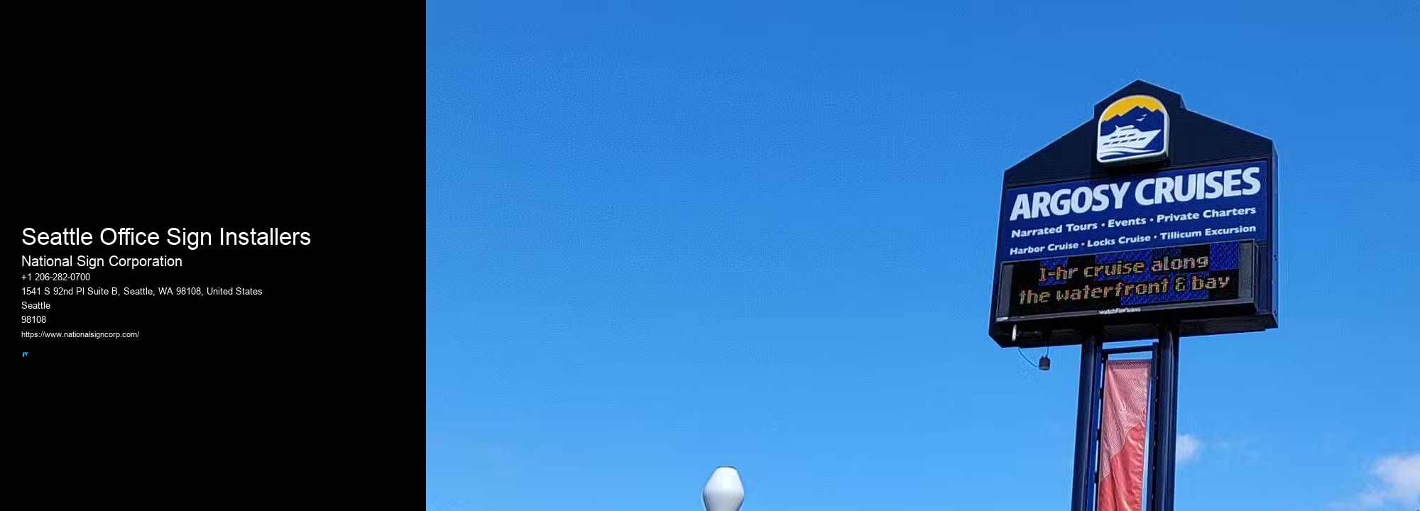 Menu Board Installation Seattle Office Sign Installers