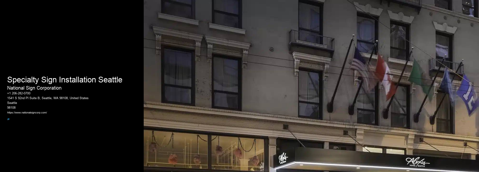 Energy-Efficient Sign Installation Specialty Sign Installation Seattle